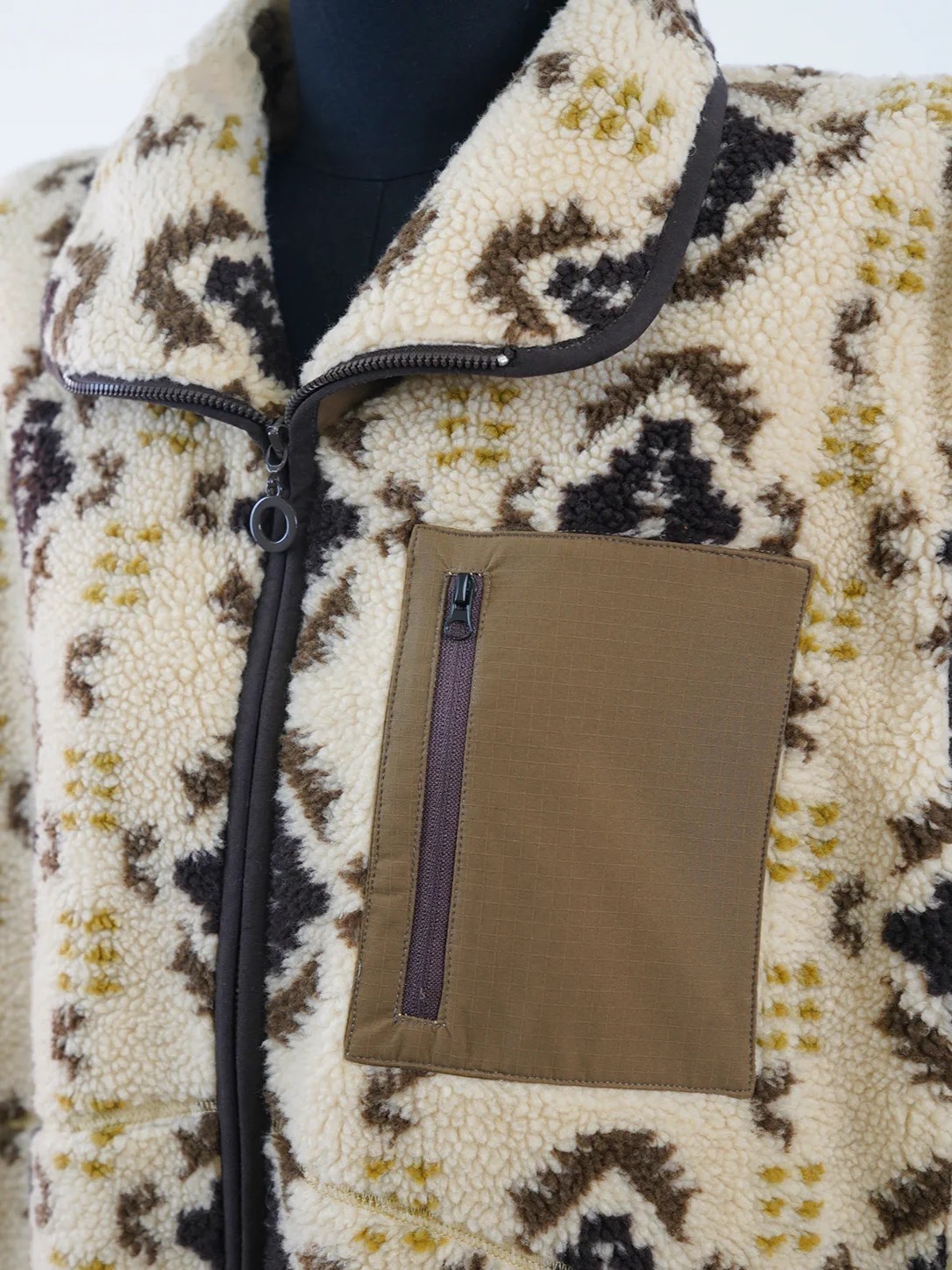 Chaleco polar sherpa camuflaje abstracto, imagen 5