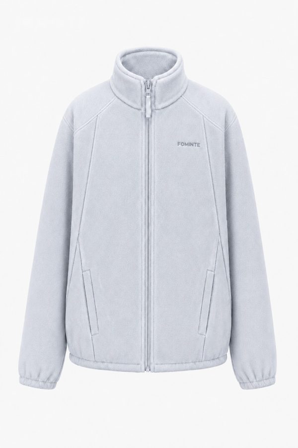 Chaqueta polar azul gris claro