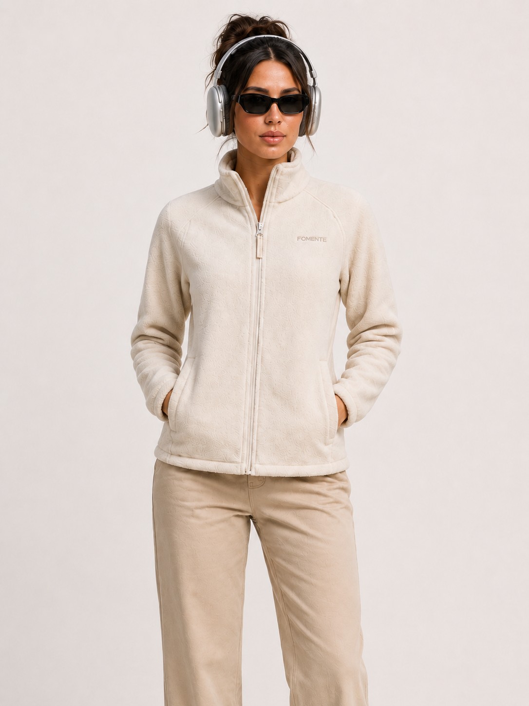 Chaqueta polar blanco crema, imagen 5
