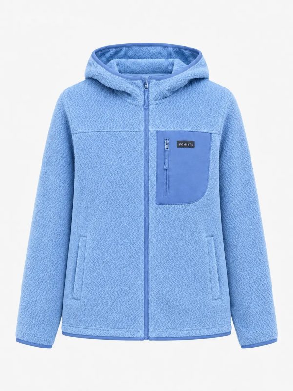 Chaqueta polar con capucha azul