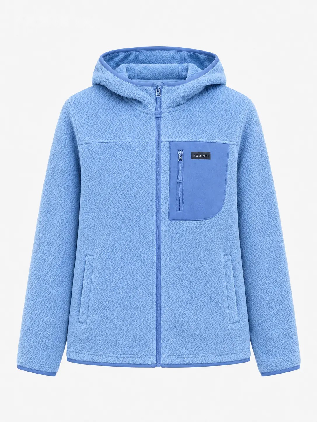 Chaqueta polar con capucha azul