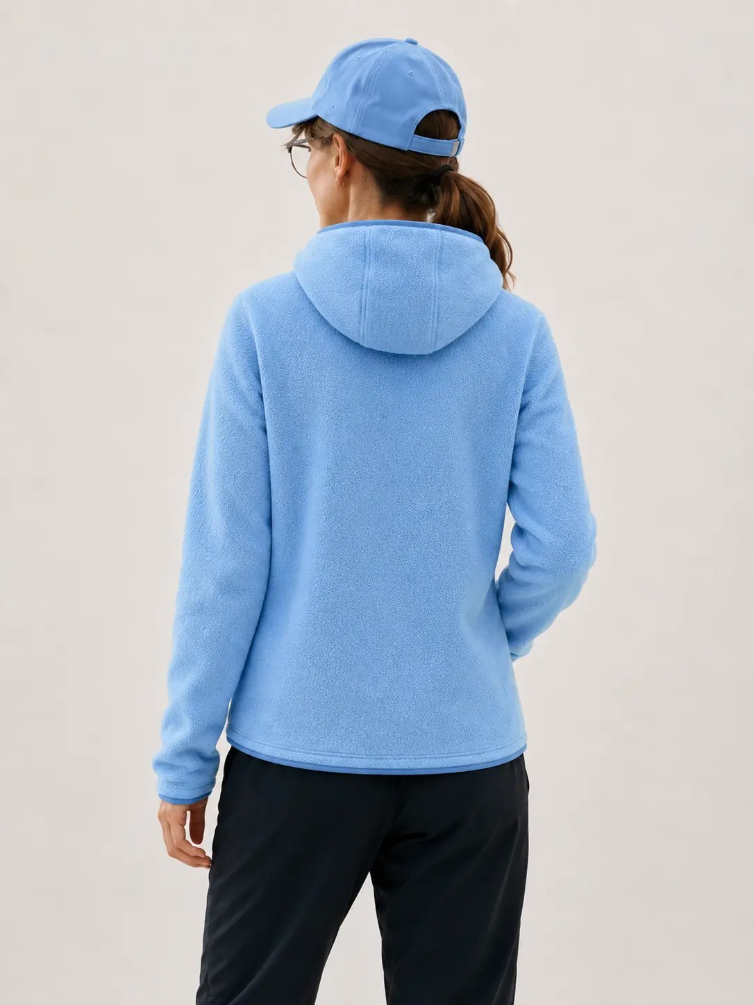 Chaqueta polar con capucha azul, imagen 6