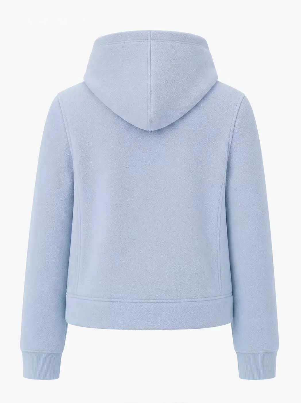 Powder Blue Hooded Fleece Jacket, image 3