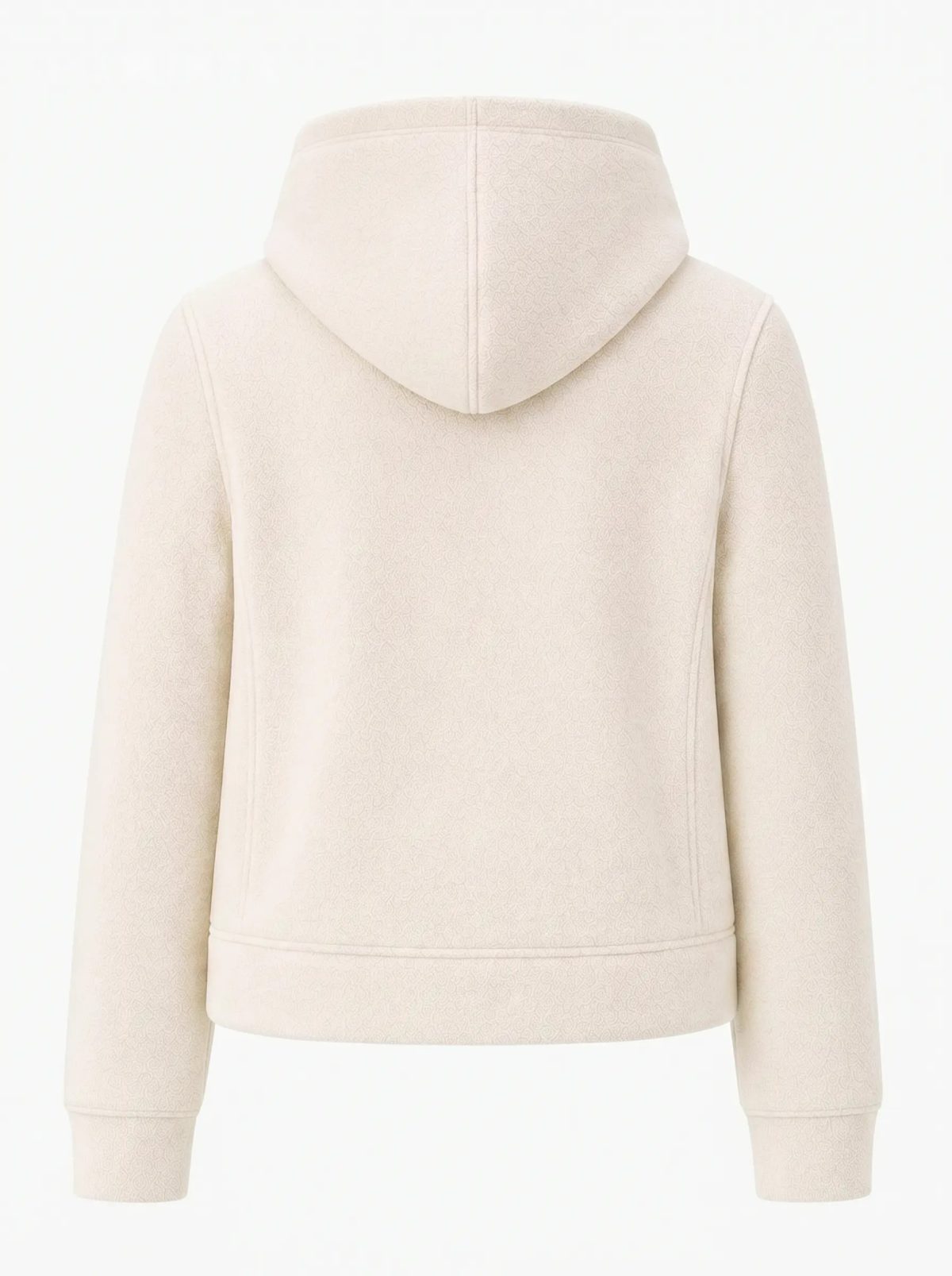 Chaqueta polar con capucha blanco roto, imagen 3