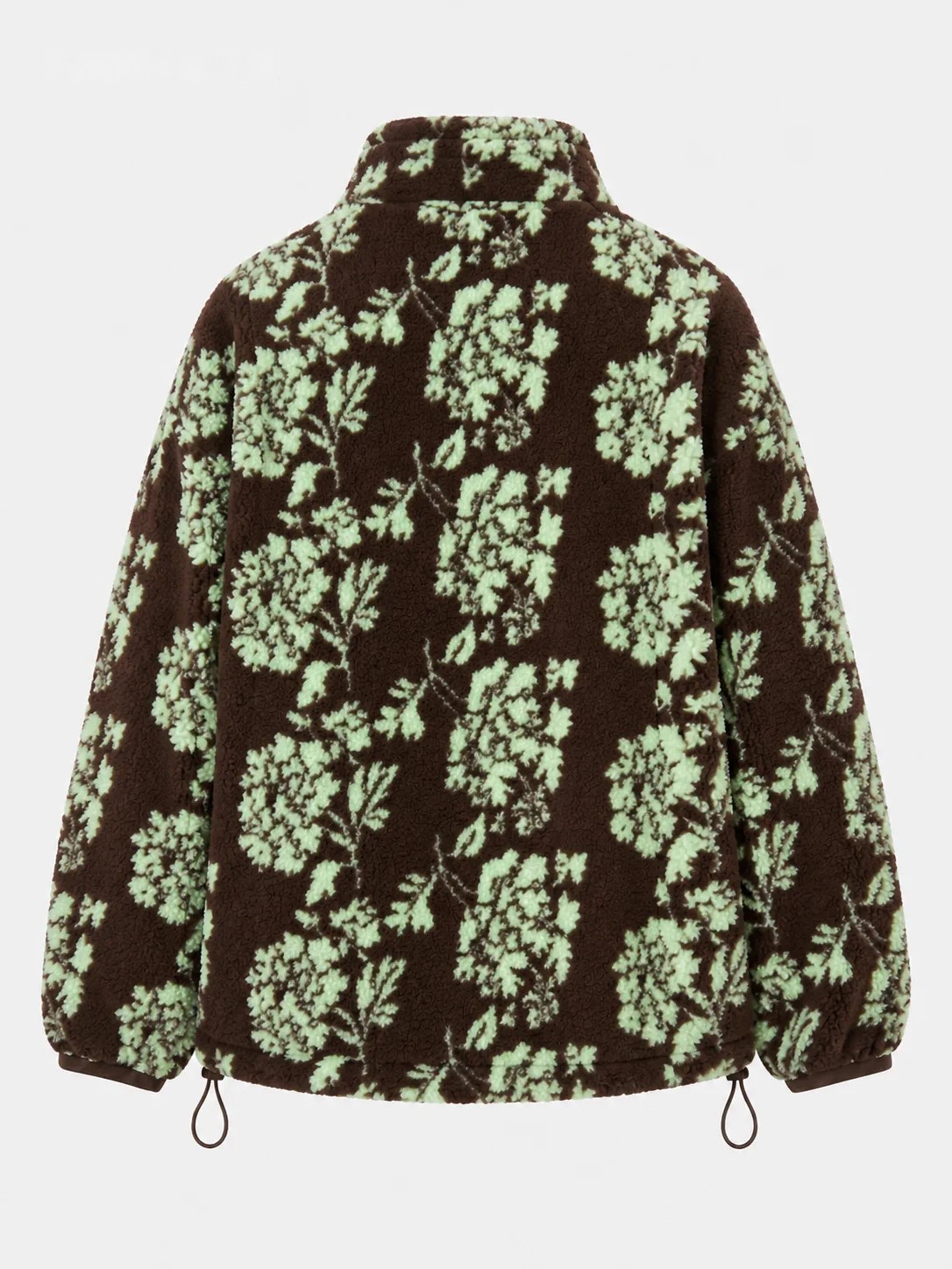 Chaqueta polar con capucha botánica verde oscuro, imagen 3