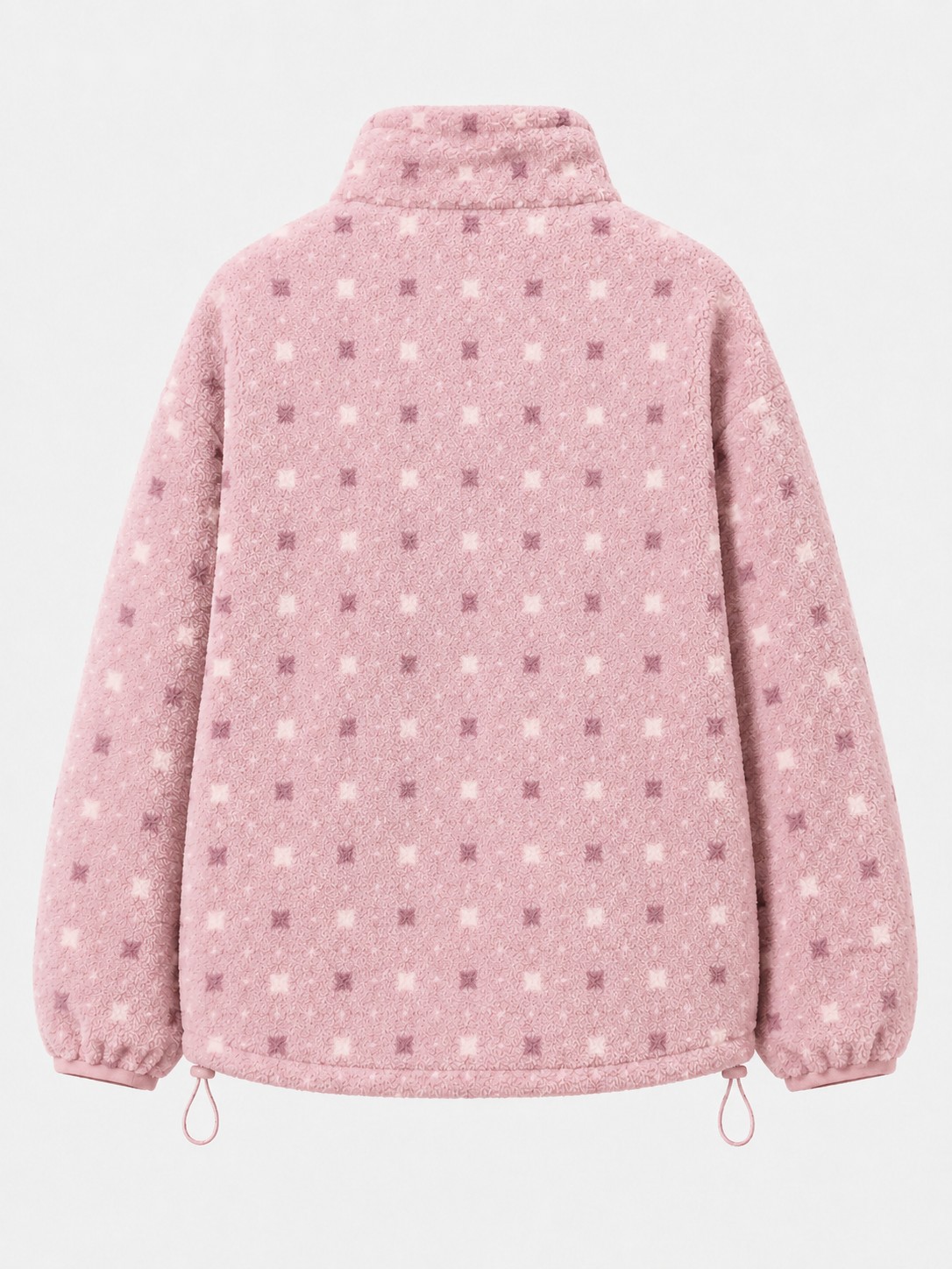 Chaqueta polar estampada rosa bruma, imagen 3