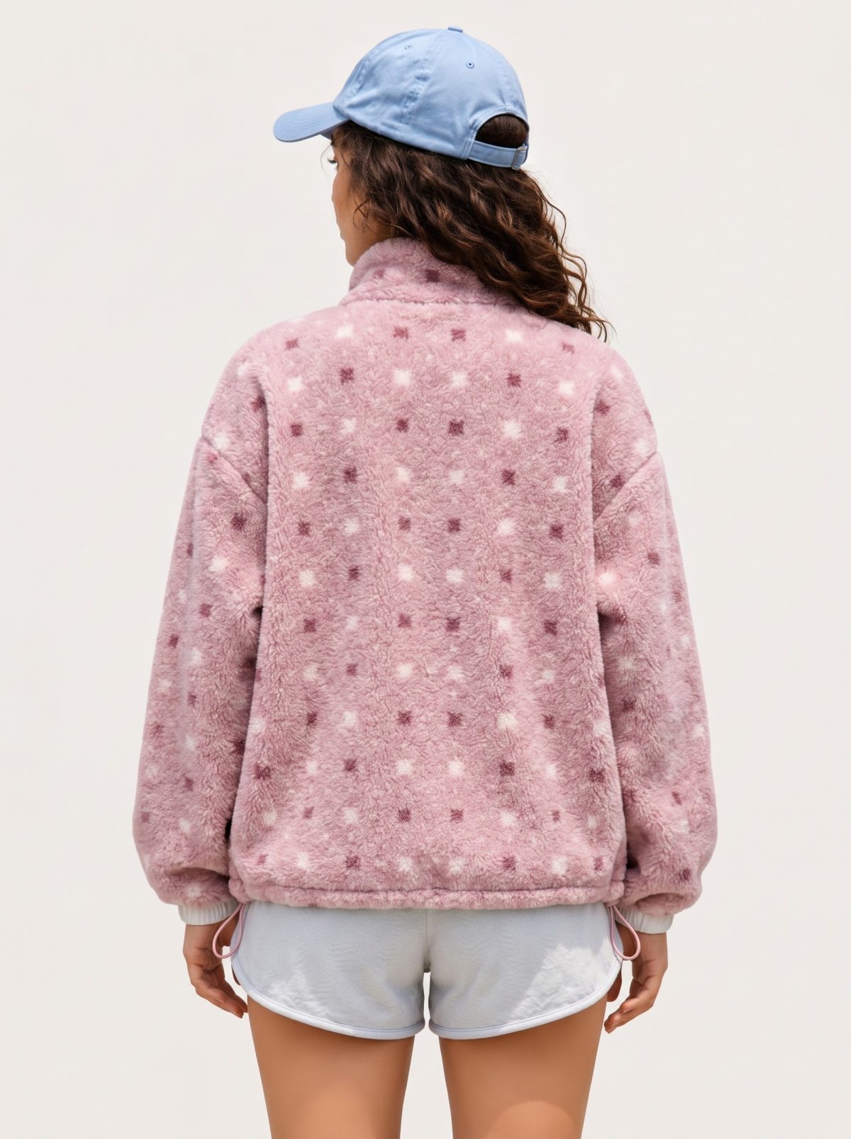 Chaqueta polar estampada rosa bruma, imagen 6