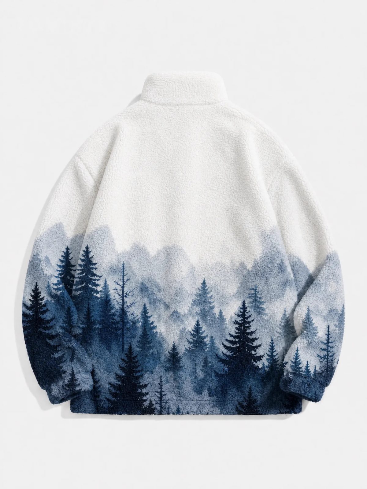 Blue Mountain Landscape Fleece Jacket, image 3