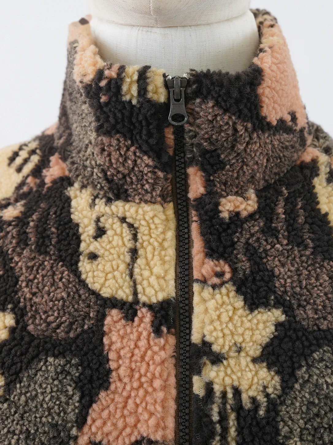Abstract Camo Sherpa Fleece Jacket, image 5