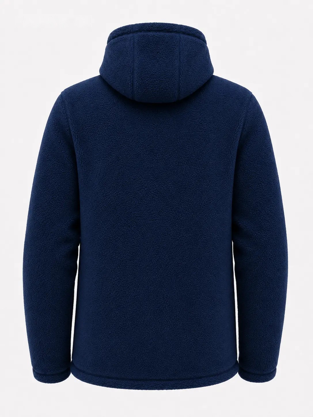 Chaqueta sherpa con capucha azul marino, imagen 3