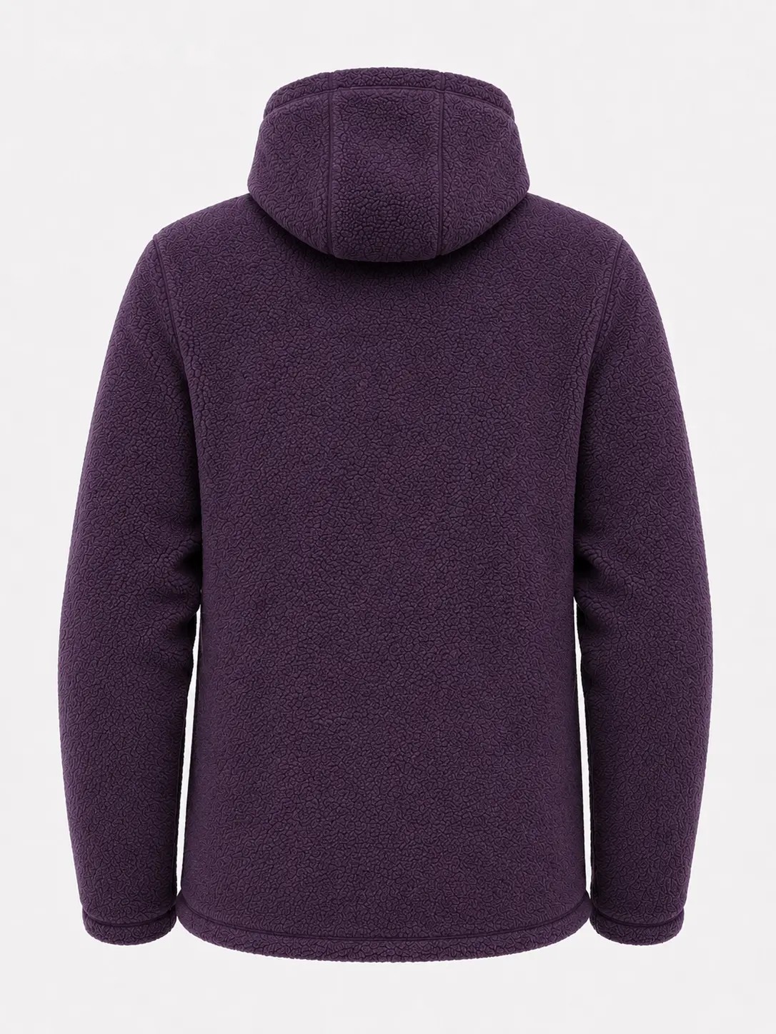 Chaqueta sherpa con capucha morado oscuro, imagen 3