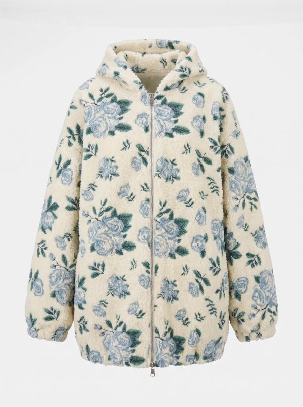 Chaqueta sherpa de pelo alto con cuello alto · tono II