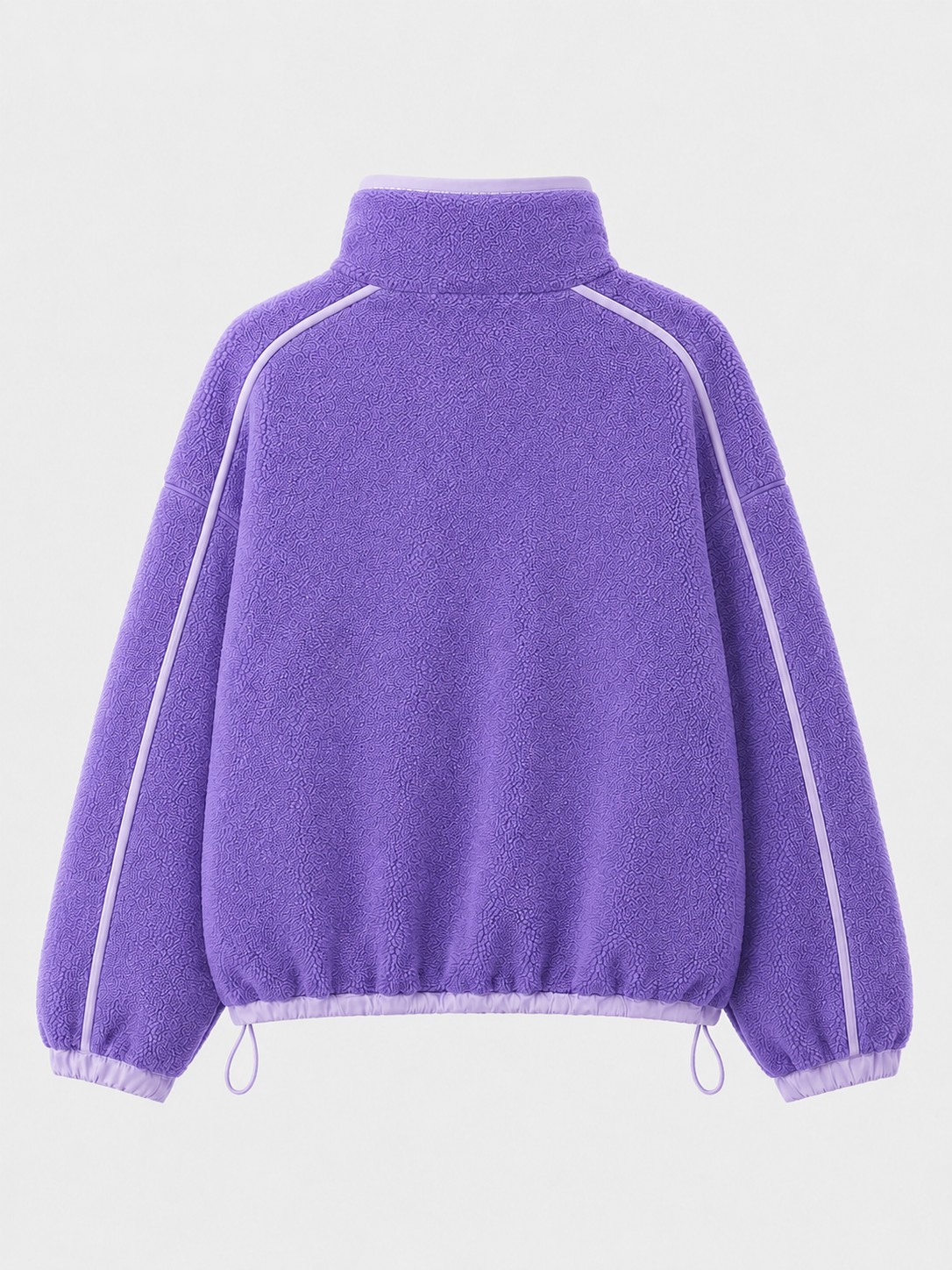 Jersey polar colour block azul morado y gris lila, imagen 3