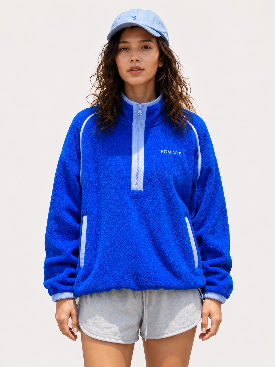 Jersey polar colour block azul real y azul hielo, imagen 5