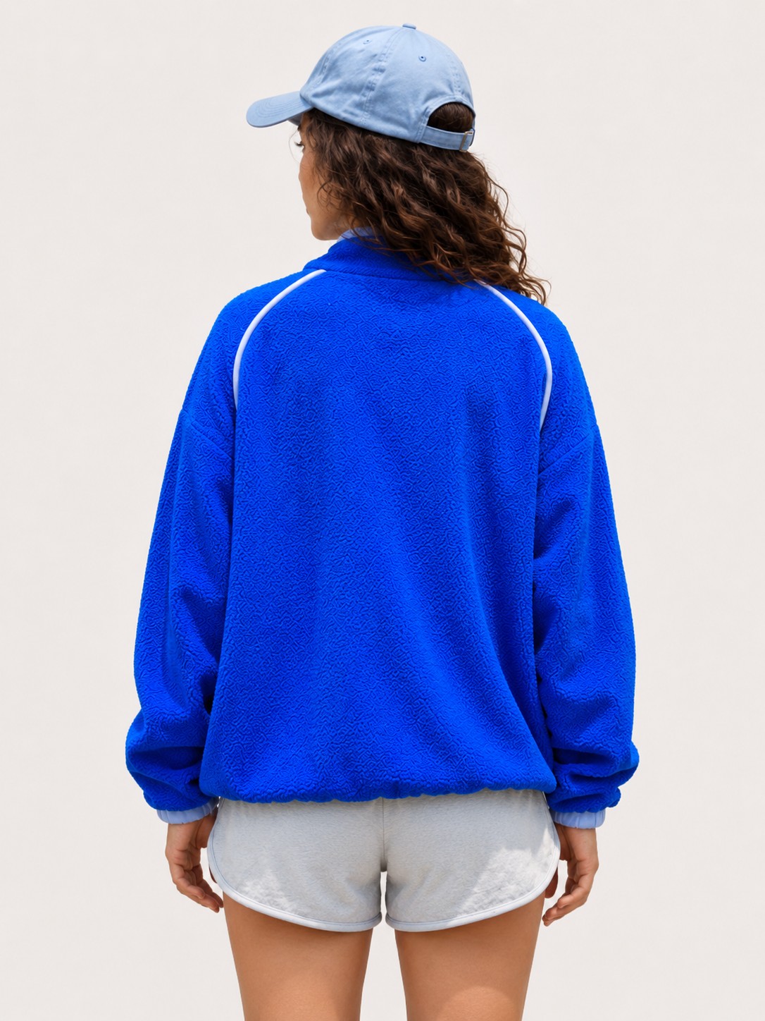 Jersey polar colour block azul real y azul hielo, imagen 6