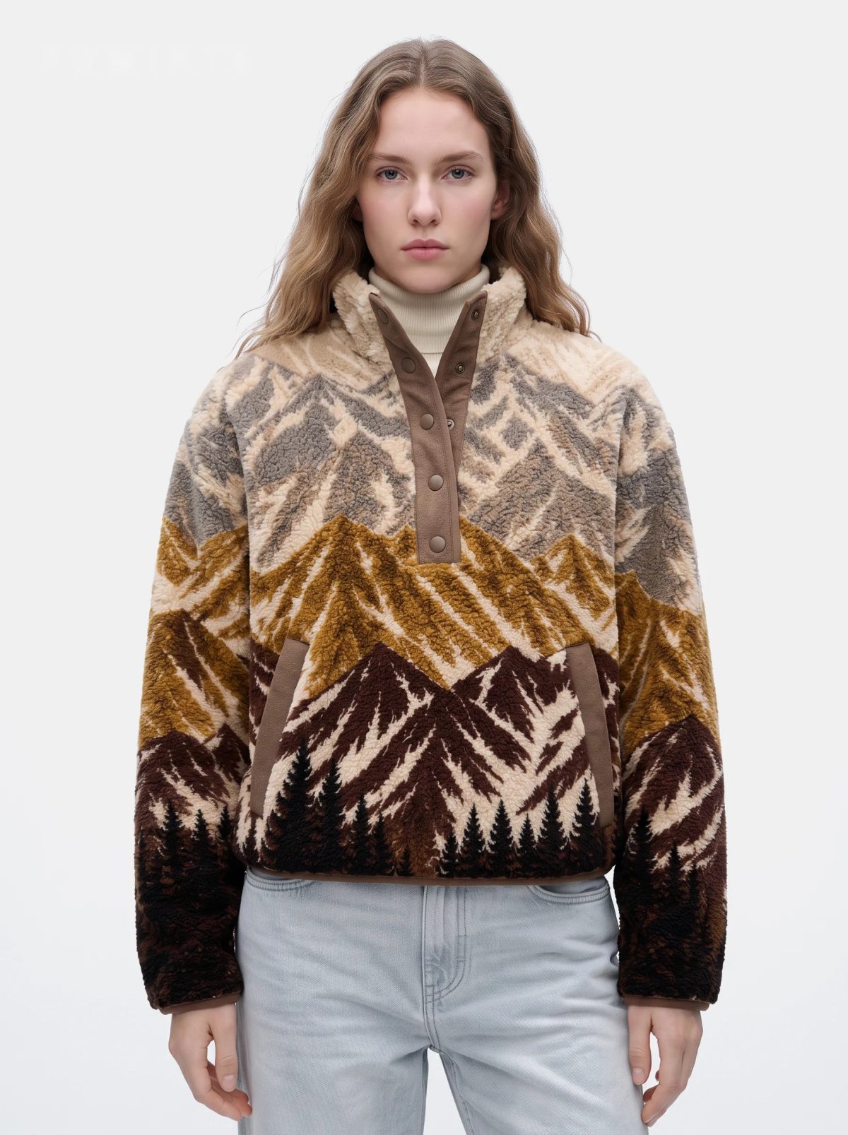Earth Mountain Quarter-Zip Fleece Jumper, image 2