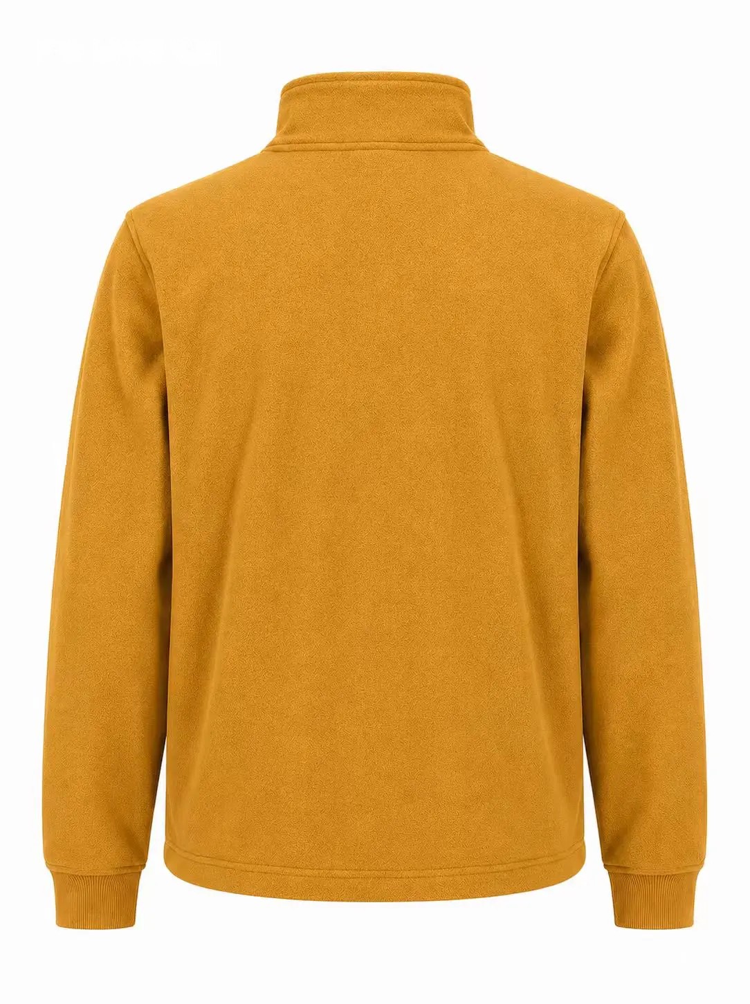 Ginger Yellow Stand-Collar Hiking Fleece Sweatshirt, image 3