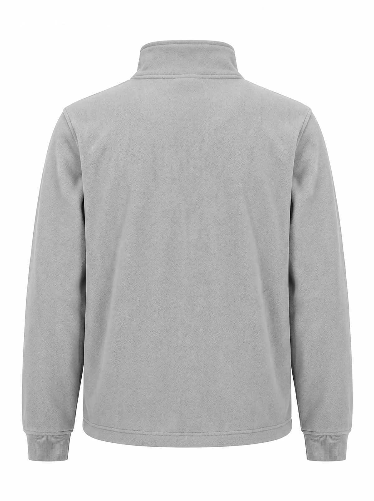 Sudadera polar de senderismo con cuello alto gris, imagen 3